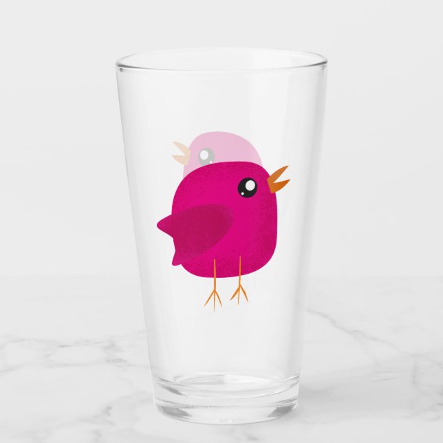 Verre Enfants oiseau mignon  (Devant)