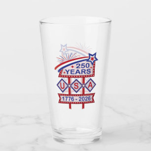 Verre Enseigne de marquise rétro USA 250e anniversaire 1