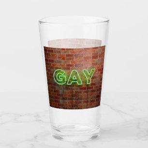 Verre Enseigne néon gay illuminée SlipperyJoe lumineuse 