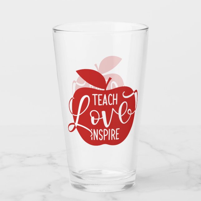 Verre Enseignez l'amour inspirent (Devant)