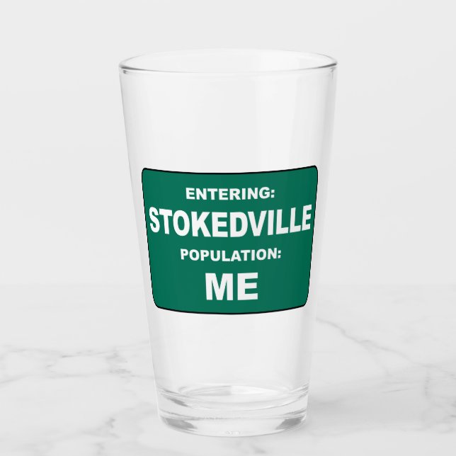 Verre Entrée à Stokedville Population Moi (Devant)