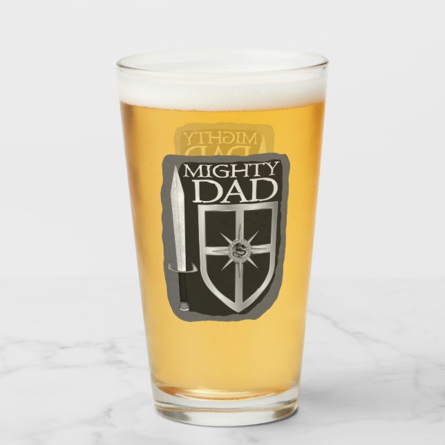 Verre Épée et bouclier papa puissant (Dos (rempli))