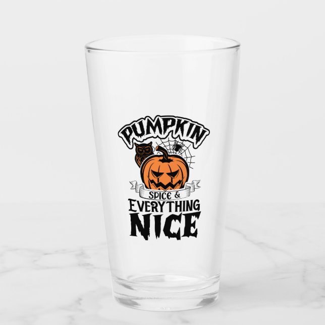 Verre Épices citrouilles et tout Nice - Halloween (Devant)