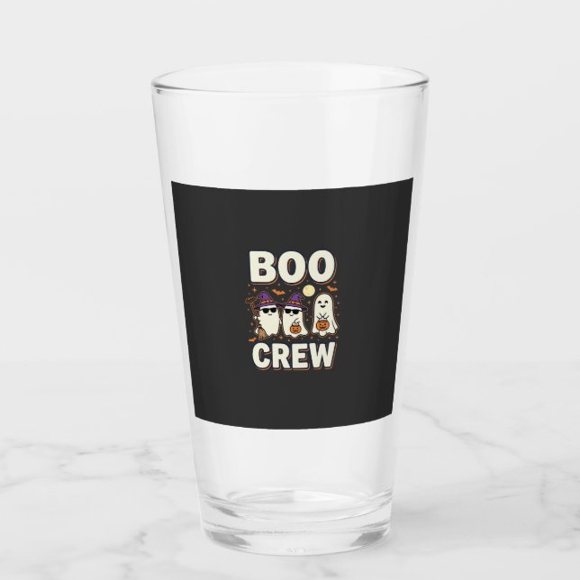 Verre Équipe Boo fantômes de Halloween Conception vector (Devant)