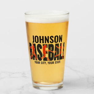 Verre Équipe de baseball AJOUTER NOM Champion Joueur de