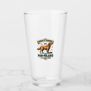 Verre Équipe de Canidés Graphique Vintage de Chien avec 