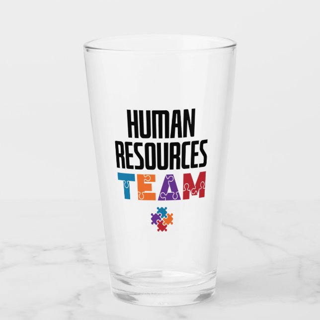 Verre Équipe des ressources humaines RH (Devant)