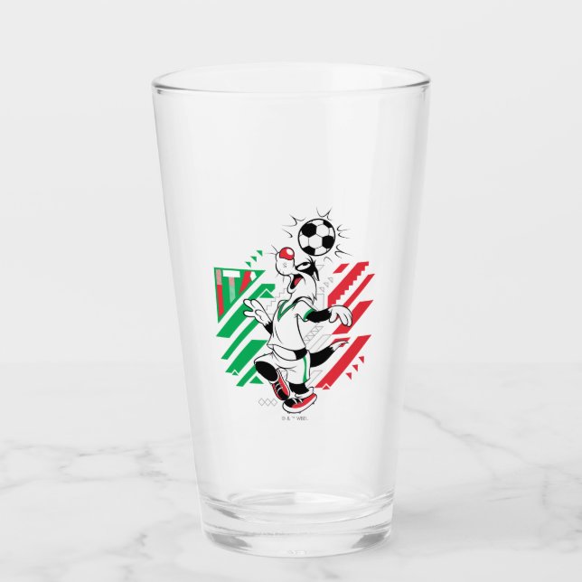 Verre Équipe d'Italie de football graphique SYLVESTER™ (Devant)