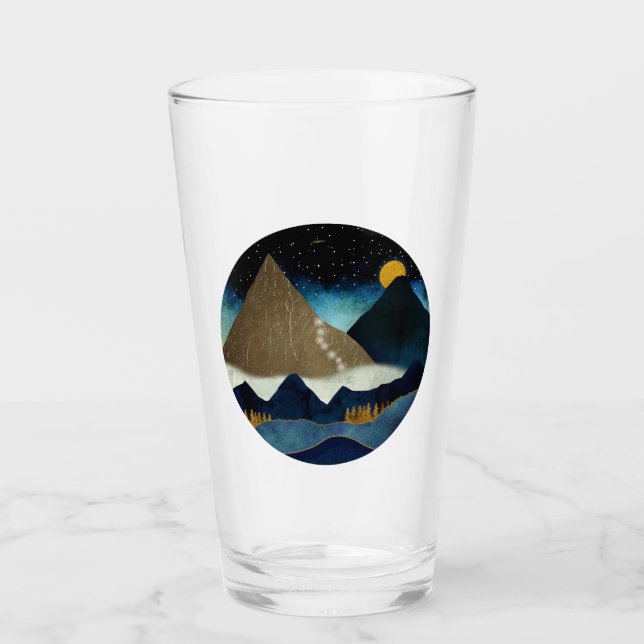 Verre Escalade en montagne d'or (Devant)