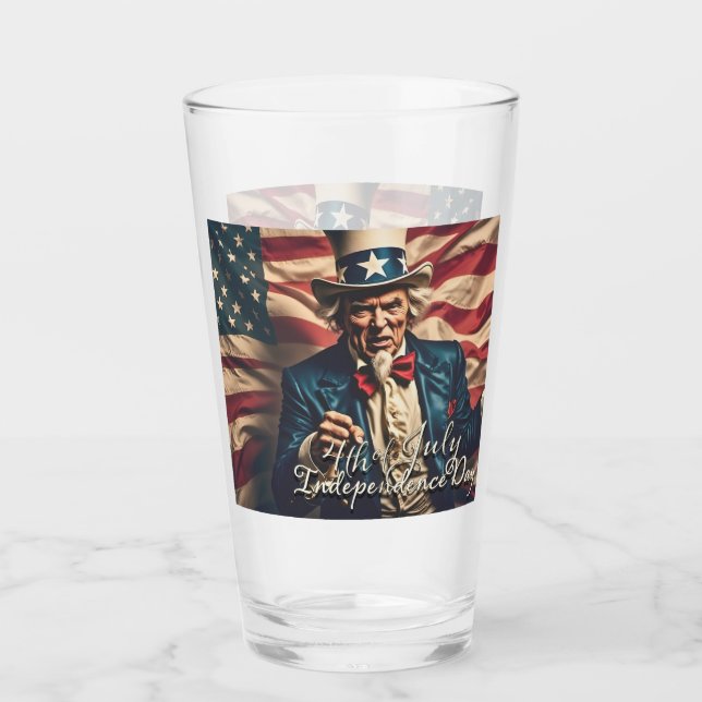 Verre Esprit de liberté en rouge, blanc et bleu (Devant)