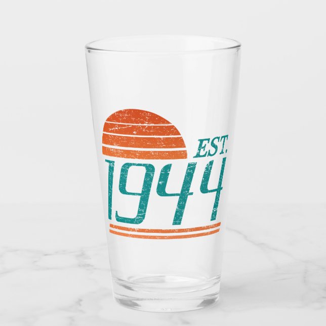 Verre Est. 1944 Vintage 80 Ans (Devant)