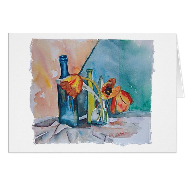 Verre et tulipes (Devant horizontal)