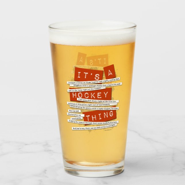 Verre Étang de hockey (Devant (rempli))
