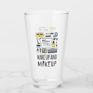 Verre Êtes vous Tiful que réveillent et maquillage