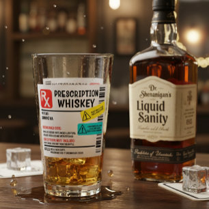 Verre Étiquette d'avertissement personnalisée pour whisk