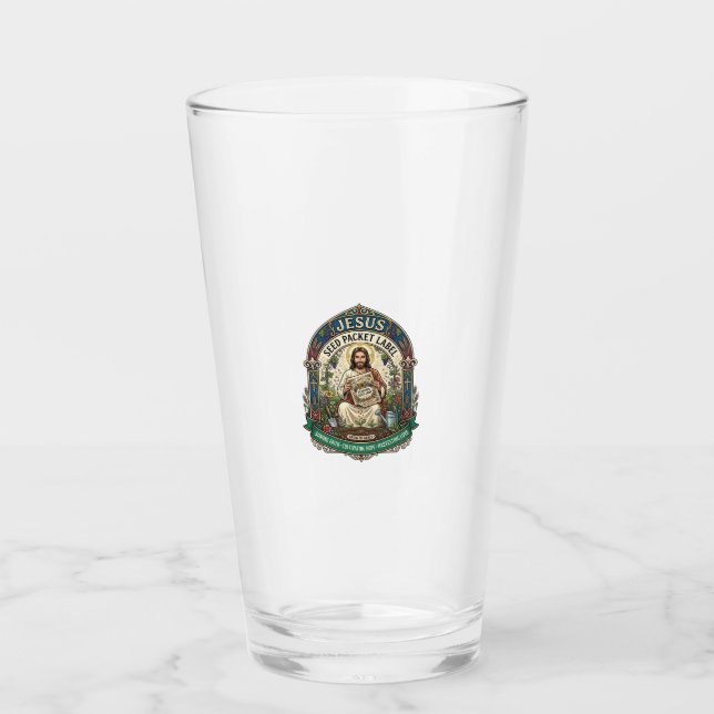 Verre étiquette de paquet de graines de Jésus étiquette  (Devant)