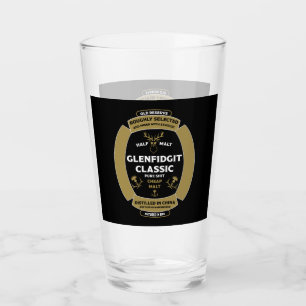 Verre Étiquette de whisky écossais de Noël