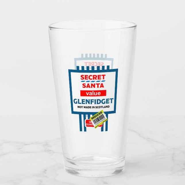 Verre Étiquette de whisky écossais de Noël (Devant)