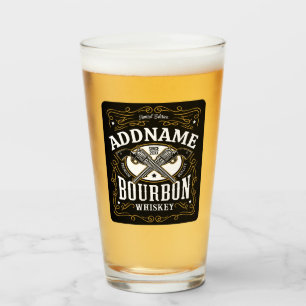 Verre Étiquette de whisky personnalisée pour bourbon vin