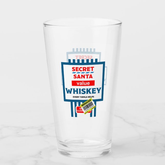 Verre Étiquette Whiskey de Noël (Devant)