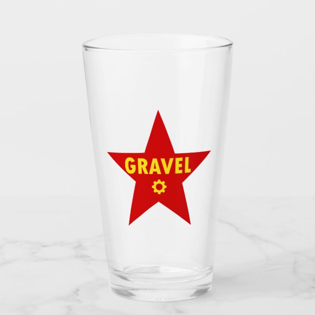 Verre Étoile cyclable de gravier (Devant)