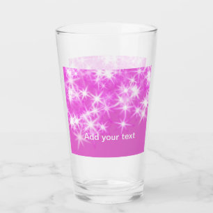 Verre Étoiles scintillantes de paillettes roses simples
