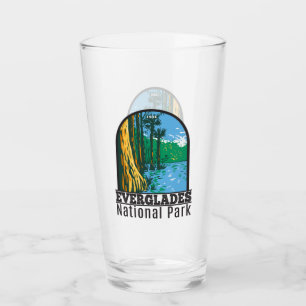 Verre Everglades Parc National Floride Vintage