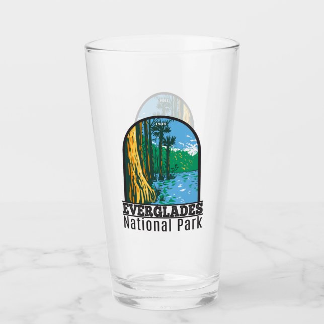 Verre Everglades Parc National Floride Vintage (Devant)
