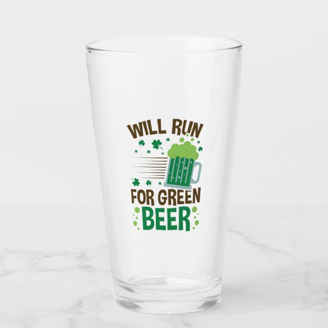 Verre Exécutera pour le Jour de la Saint Patrick de bièr (Devant)