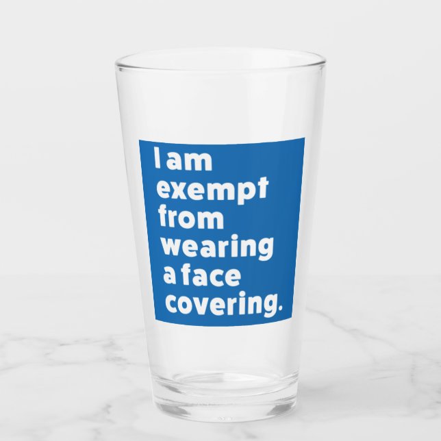 Verre Exempter de porter un couvre-visage (Devant)