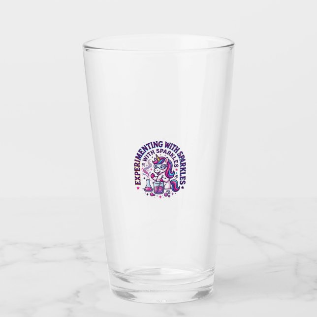 Verre Expérience de licorne avec publicité coupée en sci (Devant)