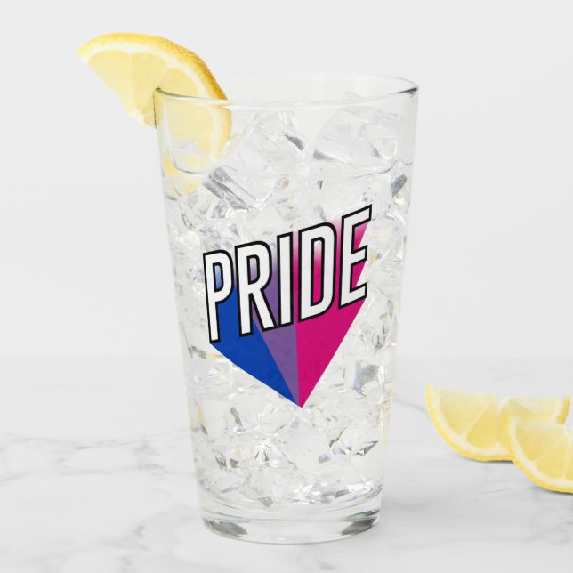 Verre Explosion de la fierté bisexuelle (Devant glace)