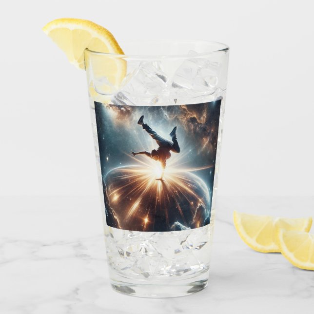 Verre Explosion de rupture galactique dans l'espace prof (Devant glace)