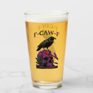 Verre F-Caw-F Funny Black Crow Bird