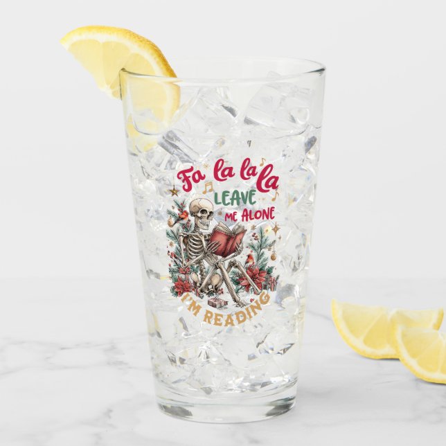 Verre Fa La La La Leave Me Alone I'm Reading  (Devant glace)