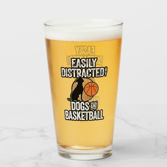 Verre Facilement distrait par les chiens et le basket-ba (Devant (rempli))