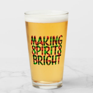 Verre Faire des esprits brillants Noël Vacances Bière de