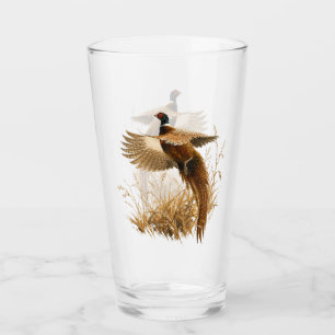 Verre Faisan en vol doré