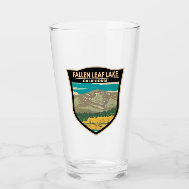 Verre Fallen Leaf Lake Californie Vintage (Devant)