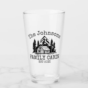 Verre Famille Cabine Vert Plaid Nom à thème Personnalisé