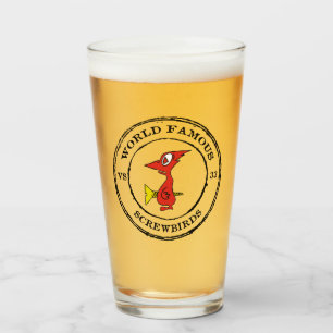 VERRE FAMILLE D'OISEAUX DEPUIS 1960