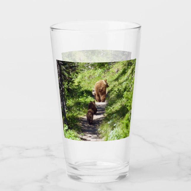 Verre Famille d'ours brun (Devant)