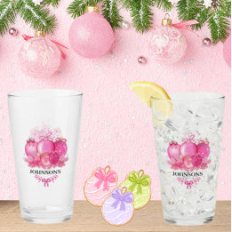 Verre Family Name Pink Christmas Collection Piece