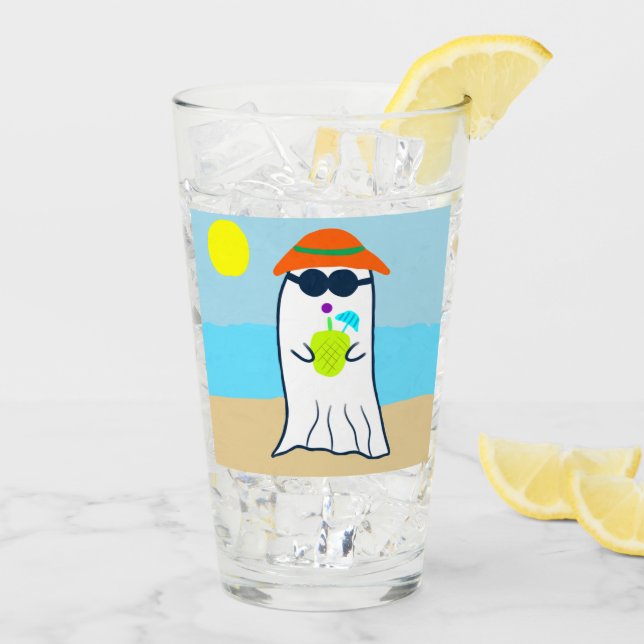 Verre Fantôme d'été éffrayant sur la plage (Dos glace)