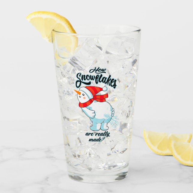 Verre Farer Snowman Comment Les Snowflakes Sont Vraiment (Devant glace)