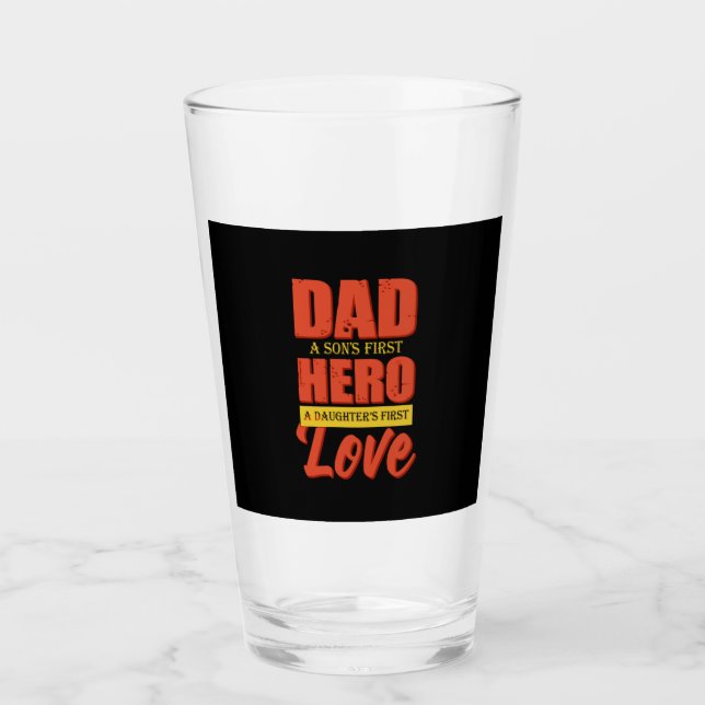 Verre Father Gift | Dad Hero Love (Devant)