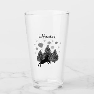Verre Faune de cerfs personnalisée Snow Nature Noël