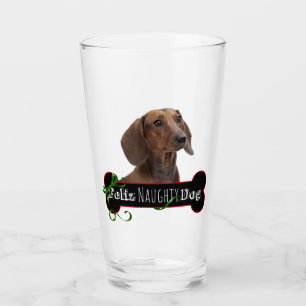 Verre Feliz Naughty Dachshund