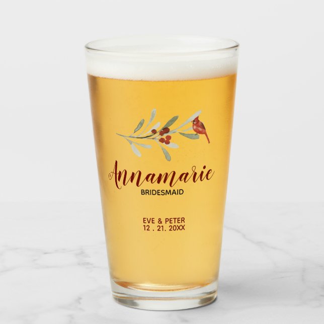 Verre Femme d'information, Servante d'honneur, Mariage p (Devant (rempli))
