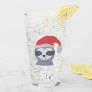 Verre Fente de Noël avec chapeau de Noël